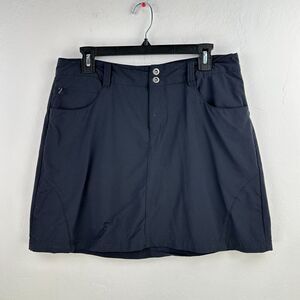 Cabelas UPF 30 Mini Skort Womens Size 10 Blue Nylon‎ Stretch A-Line Outdoor